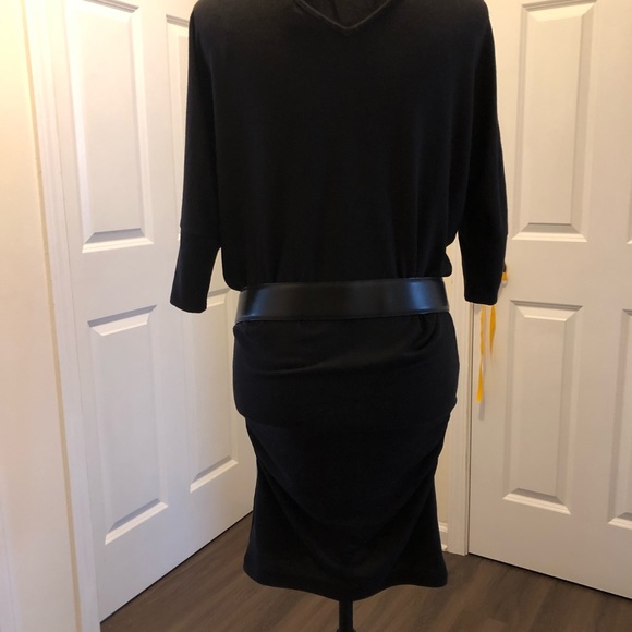 Zenana Outfitters V-neck & V- back sweater dress - Picture 3 of 6